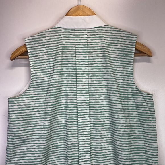 Lafayette 148 New York Striped top green white - S - Picture 7 of 10